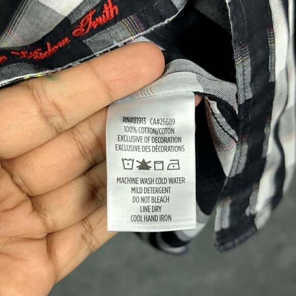 Robert Graham Shirt Men Medium Multicolor Plaid Miss Rumba Classic Fit Flip Cuff - Picture 10 of 11